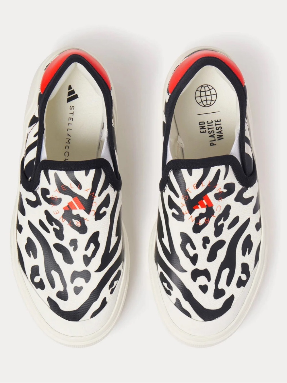 Adidas x Stella McCartney Women's Slip-On Animal Print Canvas Sneakers